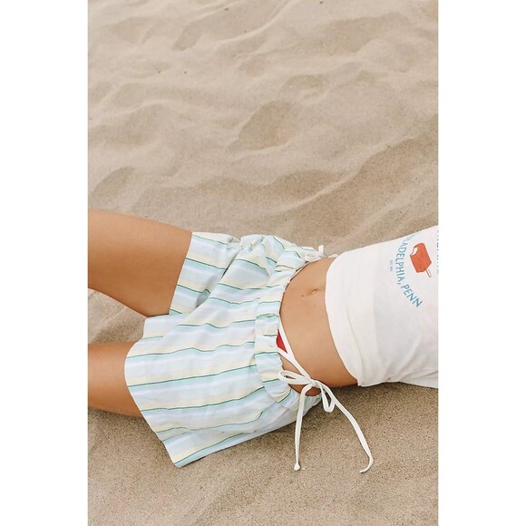 By Anthropologie The Wren Boxer Shorts Striped Printed Pull-on Cotton M 281670 - Picture 2 of 13